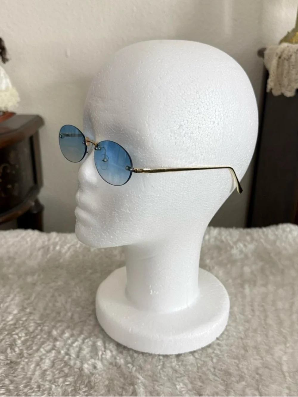 brand new without tags grunge light blue sunglasses